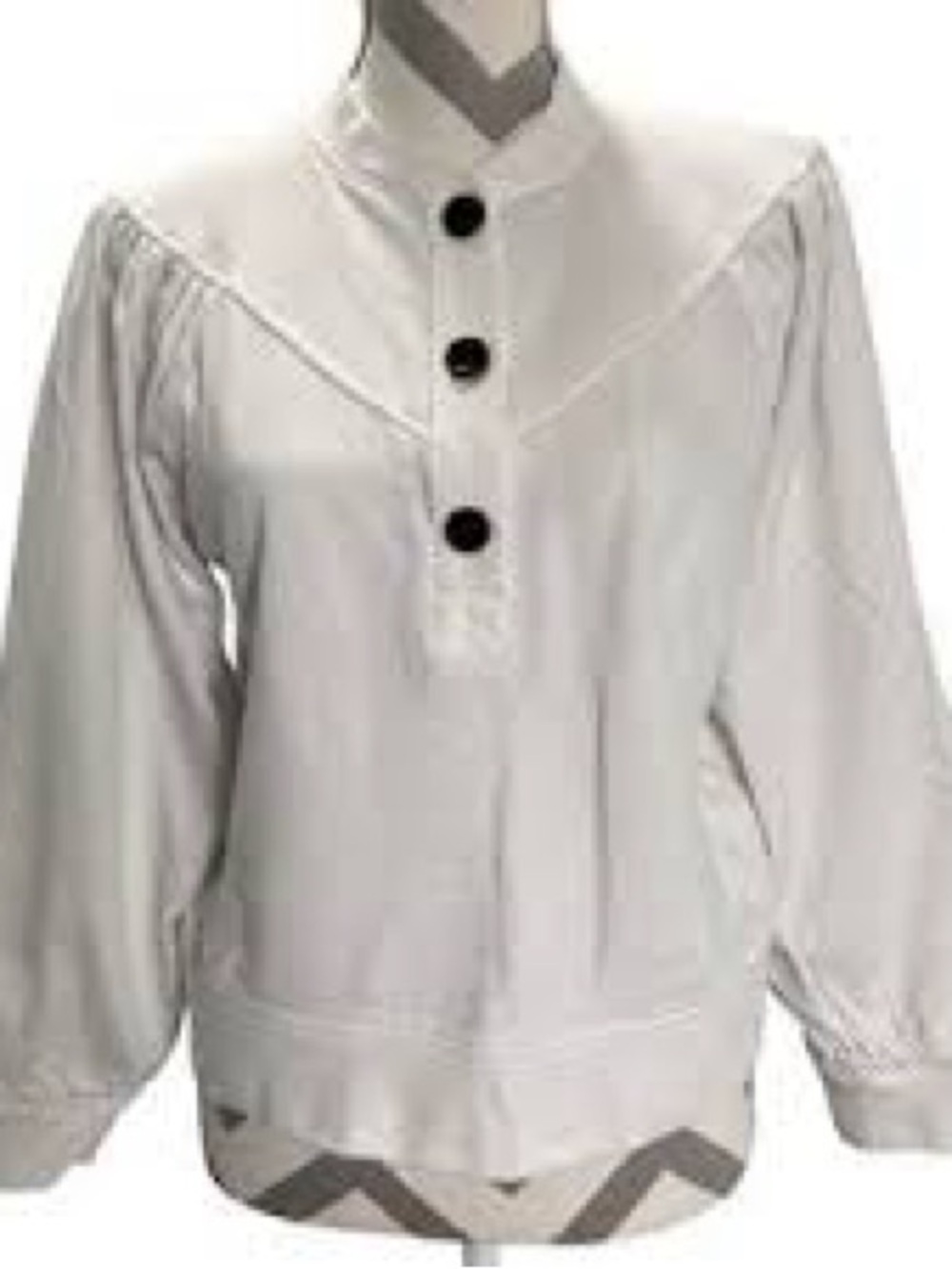 Rails Shae Sweater in big button detail button up‎ white cotton medium